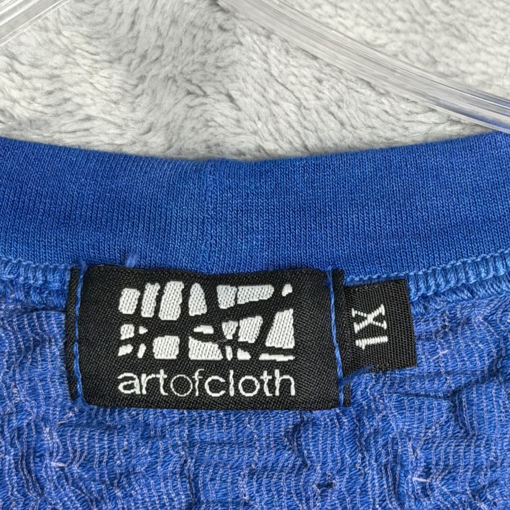 Art of Cloth Tunic Dress Womens Plus Size 1X Blue Multi Tie Dye Lagenlook Boho - Picture 3 of 8